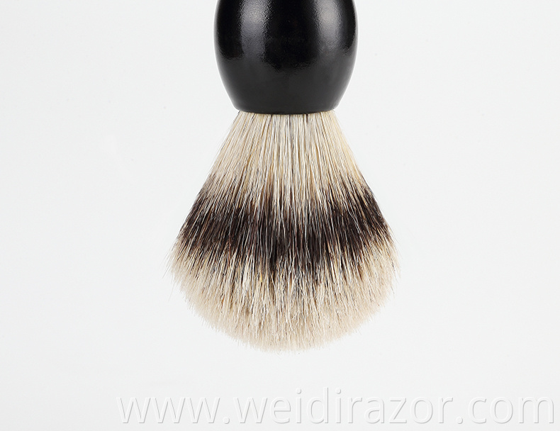 Black Handle Silver Tip Badger Wet Shaving Brush